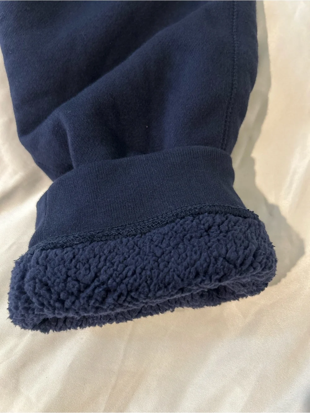 GAP Navy Sherpa Lined Jogger Sweatpants Kids Blue Cozy Fleece